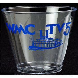 Imprinted 9 oz. clear polystyrene disposable cup